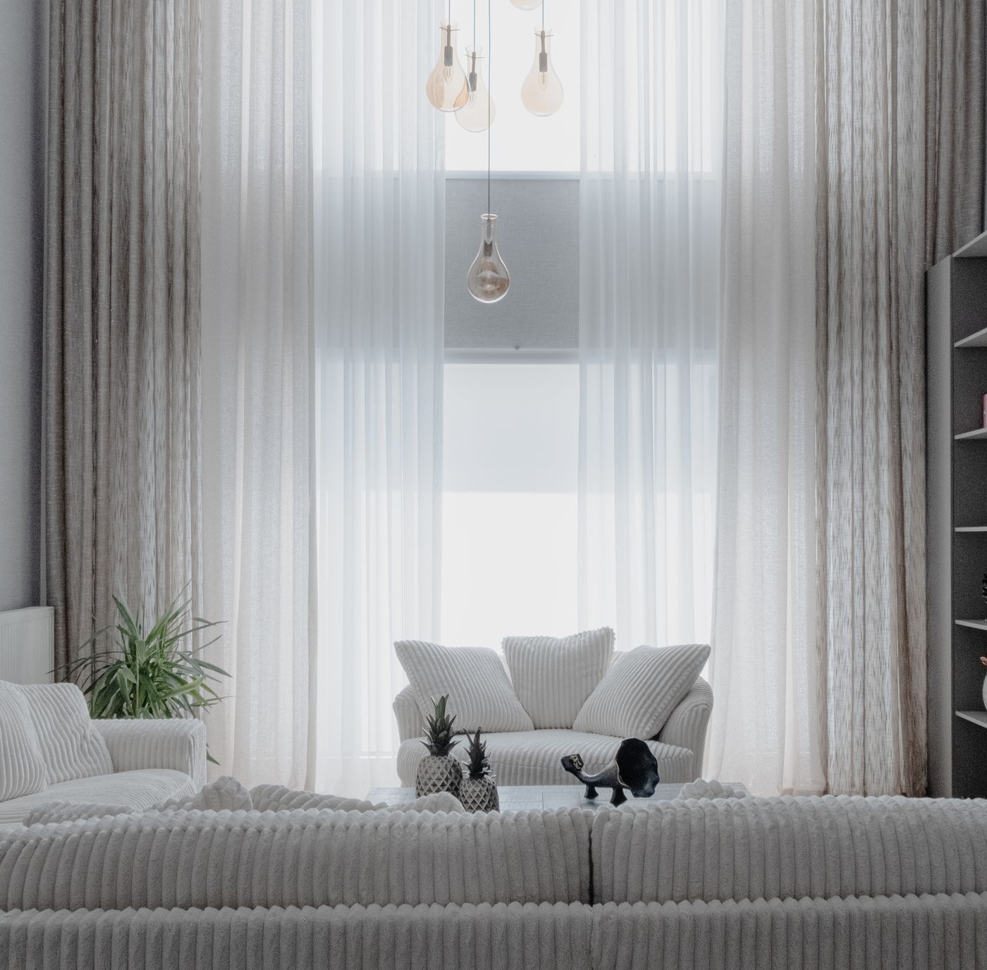 A quiet ivory living room, atmosphere reference